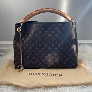 Louis Vuitton Artsy Hobo MM Brown Monogram Canvas and Calfskin Shoulder Bag